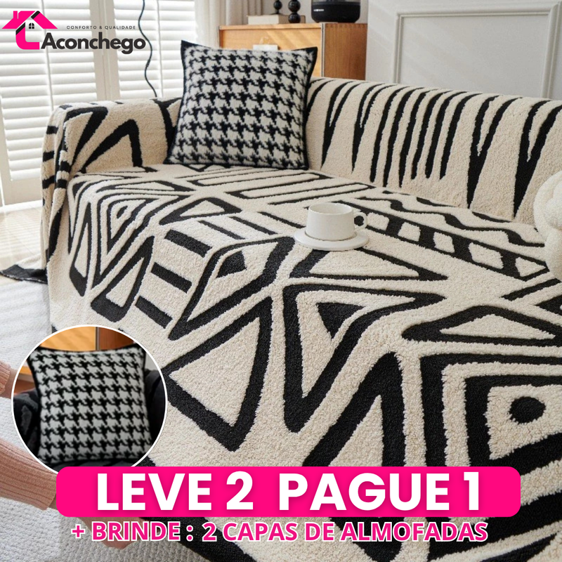 [Leve 2 Pague 1] Capa de Sofá Bella (Estilo e Conforto para seu Lar) +BRINDES: 2 Almofadas